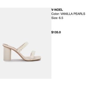 New Dolce Vita Vanilla pearls block heel Size: 6.5